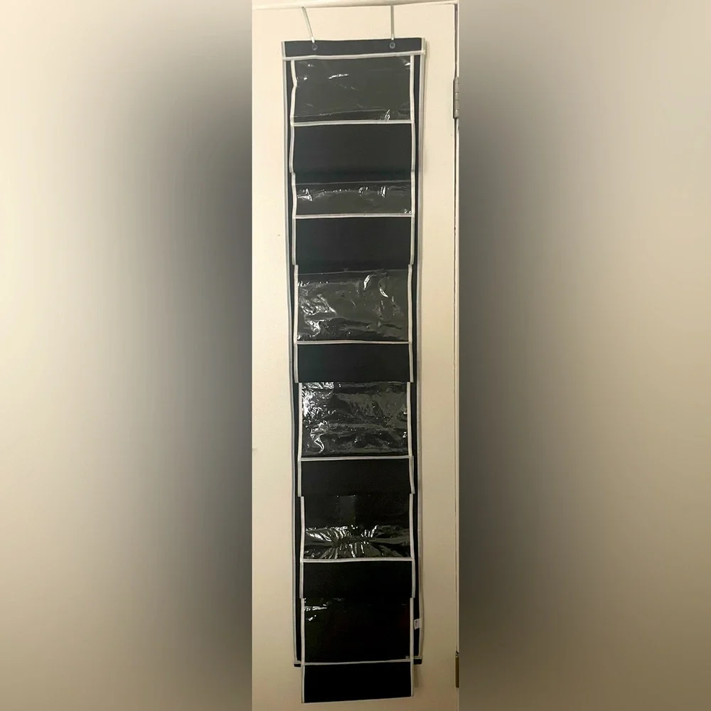 Hanging Black and plastic Purse Organizer